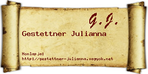 Gestettner Julianna névjegykártya